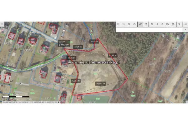 wodzisławski, Wodzisław Śląski, Działka inwestycyjna - droga południowa Wodzisław Śląski